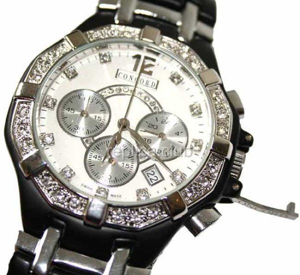 Concord Saratoga Chronograph Diamond Replica Watch #1