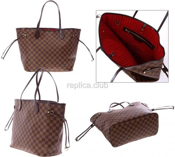 Louis Vuitton Damier Pm Neverfull Canvas Handbag Replica N51105 : Replica produtos online Clube ...