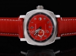 Ferrari-Uhr Replica Panerai Power Reserve Aoutmatic Bewegung rotes Zifferblatt und rote Lederband - BWS0378