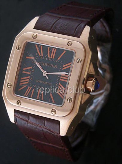 Cartier Santos 100 Mens Swiss Replica Watch #1