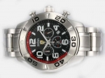Ferrari Replica Uhr Arbeiten Chronograph Schwarzes Zifferblatt - BWS0337