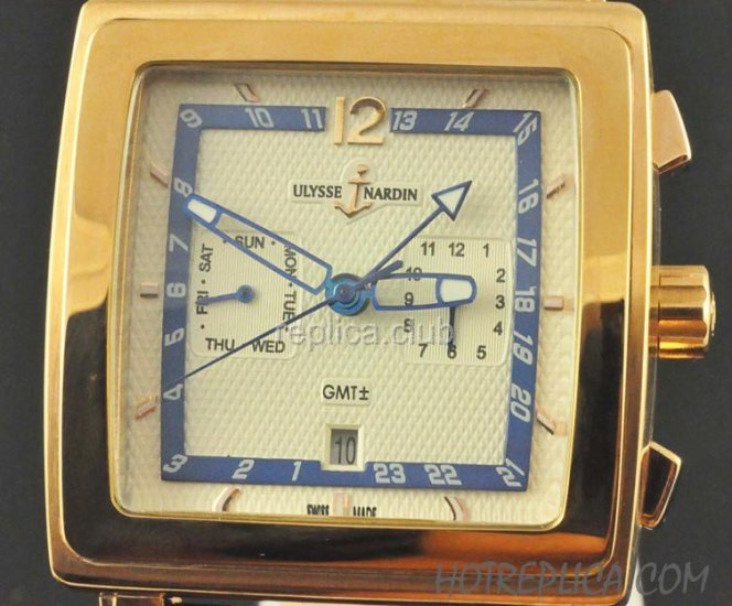 Ulysse Nardin Quadrato Dual Time GMT Datograph Replica Watch #2