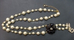 Chanel White Pearl Necklace Replica #9