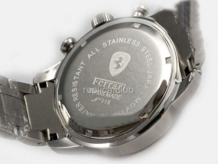 Ferrari Replica Uhr Arbeiten Chronograph Gelbes Zifferblatt - BWS0343