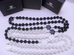 Chanel White Pearl Necklace Replica #5
