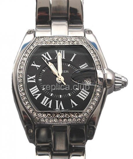 Cartier Roadster Date Diamonds Replica Watch