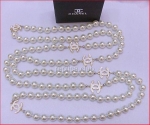 Chanel White Pearl Necklace Replica #3