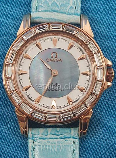 Omega De Ville Co-Axial Diamonds Replica Watch #5