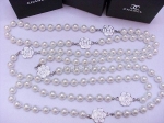 Chanel White Pearl Necklace Replica #4