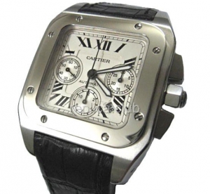 Cartier Santos 100 Chronograph Swiss Replica Watch #1