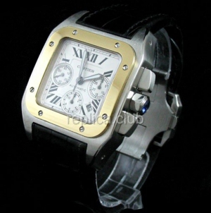 Cartier Santos 100 Chronograph Swiss Replica Watch #2