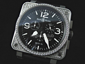 Bell and Ross Instrument BR01-94 Cronograph Diamonds Swiss movment