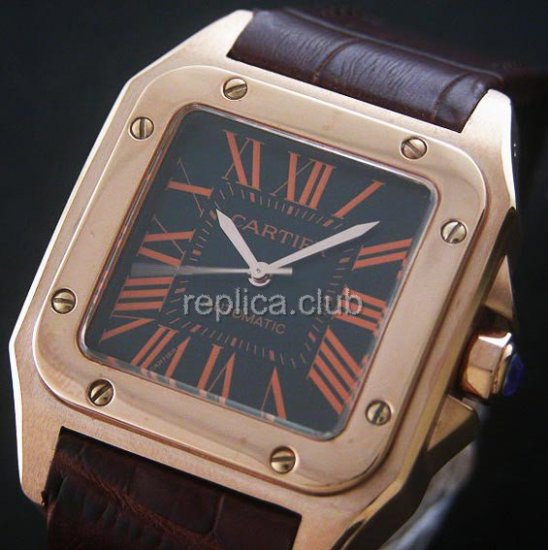 Cartier Santos 100 Mens Swiss Replica Watch #1