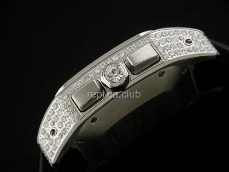 Cartier Santos 100 diamantes cronógrafo suizo réplica