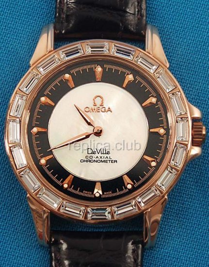 Omega De Ville Co-Axial Diamantes replicas relojes #1