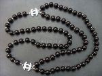 Replica Chanel Negro collar de perlas #4