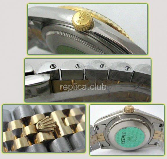 Señoras Rolex Oyster Perpetual Datejust réplica reloj suizo #12