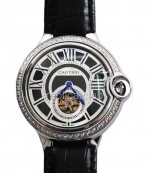Cartier globo Bleu de Cartier reloj Tourbillon réplica Diamantes #6