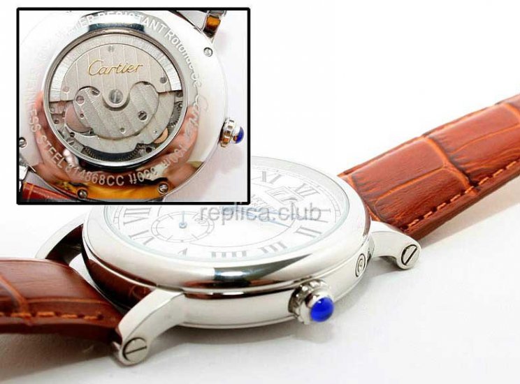 Louis Cartier Replica Watch Fecha Ronde