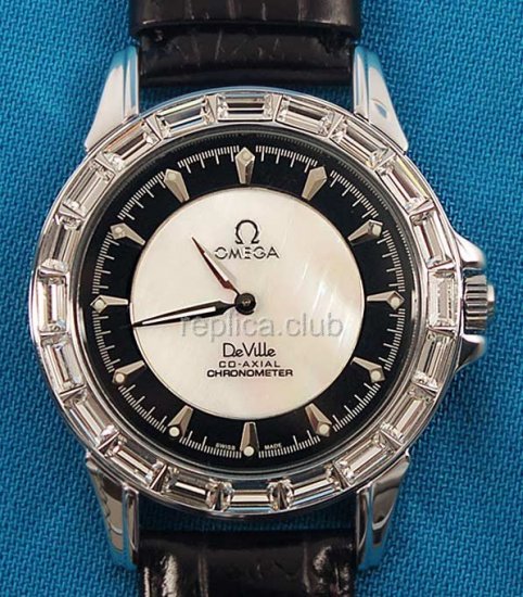 Omega De Ville Co-Axial Diamantes replicas relojes #6