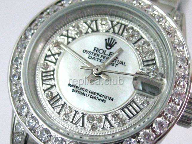 Señoras Rolex Oyster Perpetual Datejust réplica reloj suizo #10