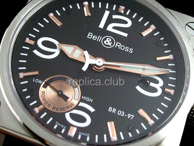 Bell y Ross BR03 Instrumento-97 de reserva de potencia Reloj Suizo Replica seno del movimiento