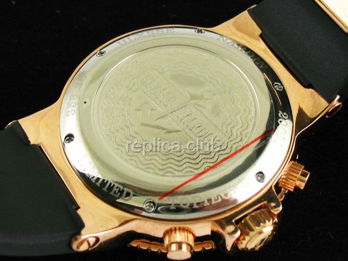 Ediciones limitadas Ulysse Nardin Maxi Sello Azul Marino Cronógrafo replicas relojes #3