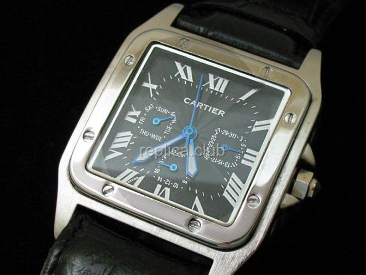 Cartier Santos 100 Replica Watch Datograph