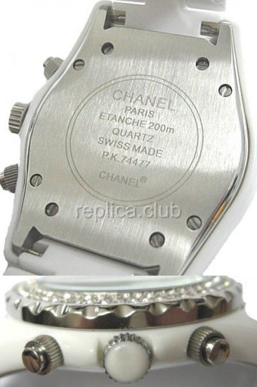 Chanel J12 Chronographe Diamants, Real boîtier en céramique; braclet #1