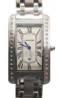 Tank Américaine Cartier Replica Watch Diamonds #3