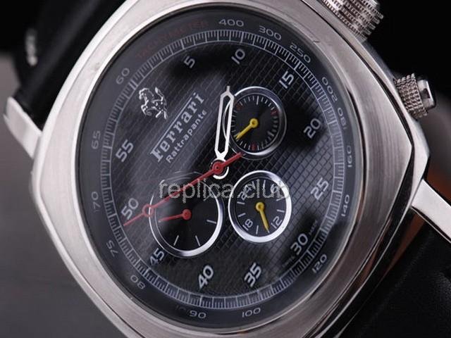 Ferrari Replica Uhr Ratterpante Quarzwerk Zifferblatt schwarz mit weißen Case - BWS0338