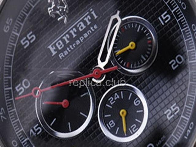 Ferrari Replica Uhr Ratterpante Quarzwerk Zifferblatt schwarz mit weißen Case - BWS0338