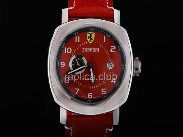 Ferrari-Uhr Replica Panerai Power Reserve Aoutmatic Bewegung rotes Zifferblatt und Armband - BWS0379