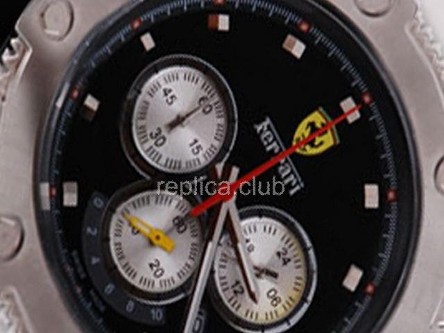 Replica Panerai Ferrari-Uhr Quarzwerk Zifferblatt schwarz und SSband Strap - BWS0381