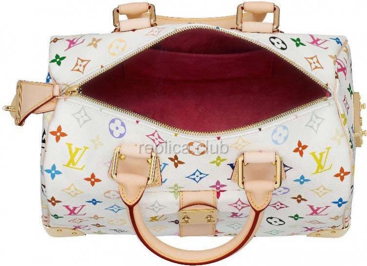 Canvas Monogram Louis Vuitton Speedy 30 multicolor Replica White M92643 Handbag