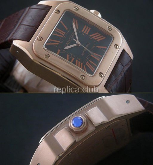 Cartier Santos 100 Mens Repliche orologi svizzeri #1