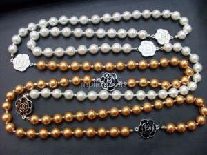 Chanel Bianco / Replica Gold Pearl Necklace