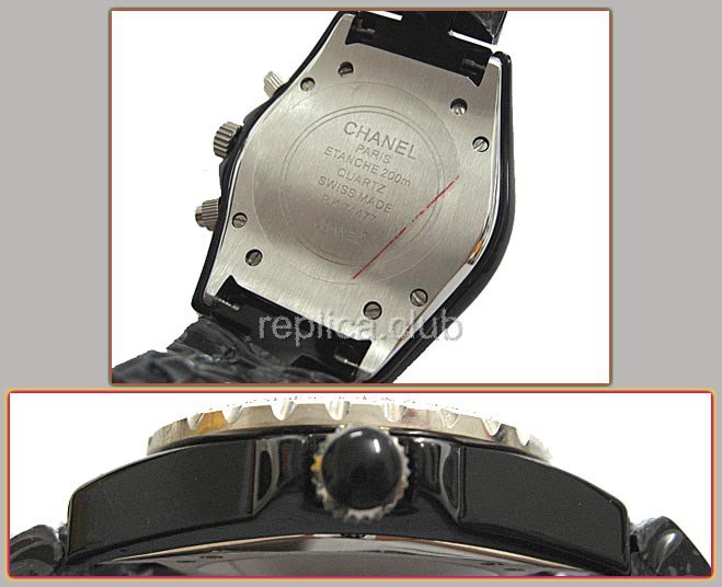 Chanel J12 Diamonds Chronograph, Real causa ceramica e Braclet #2