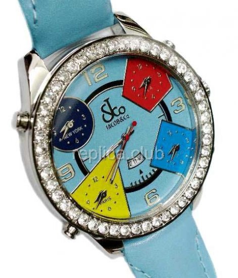 ジェイコブ＆カンパニー5タイムゾーンフルサイズのレプリカ時計 #6