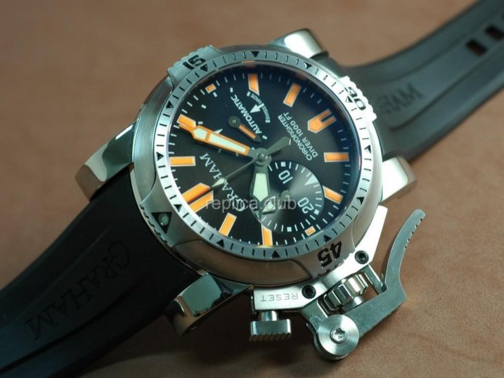 Graham Chronofighter DRIVER 1000FTスイス時計のレプリカ #1