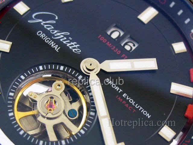 グラスヒュッテオリジナルスポーツエボリューションパノラマトゥールビヨンレプリカ時計 #2