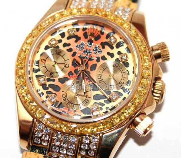 Rolex Daytona Cosmograph Leopard, Replica Watch Tamanho Médio #2