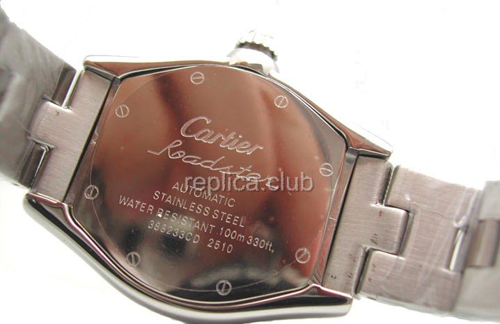 Roadster Cartier Replica Watch Calendar Diamonds #2