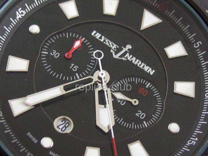 Ulysse Nardin Limited Editions Maxi selo Blue Marine Chronograph Watch Replica #1