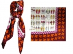 "Гермес" Малый шелковый шарф #17