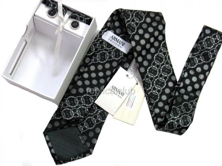 Armani галстук и запонки набора реплик #1
