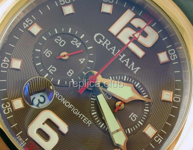 Грэм негабаритных Chronofighter классические часы Реплика Хронограф #2