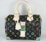 Louis Vuitton Monogram Canvas Multicolor Speedy 30 Replica Black M92642 Handbag