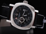 Réplique Ferrari Montre Automatique GMT Mouvement cadran noir et bracelet en cuir noir - BWS0352