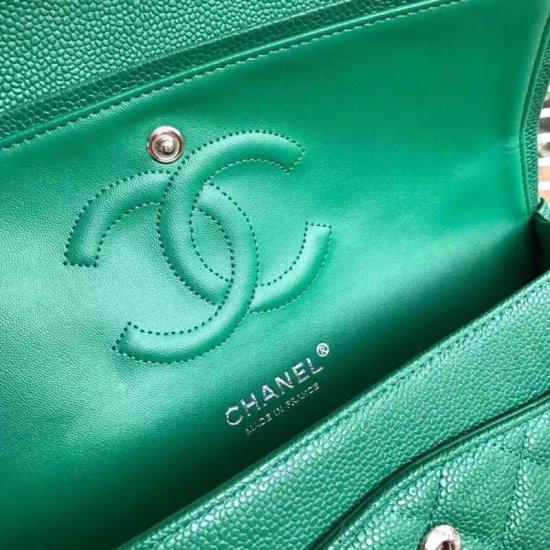 Chanel Classic Double Flap Bag – Caviar & Medium & Green